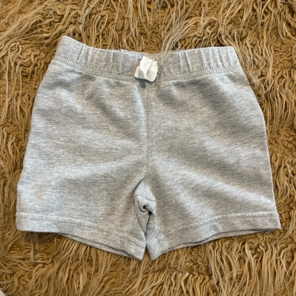 Boys Carter's Navy Dinosaur 🦕 Tee and Light Gray Shorts Set 2 piece 24mo Summer